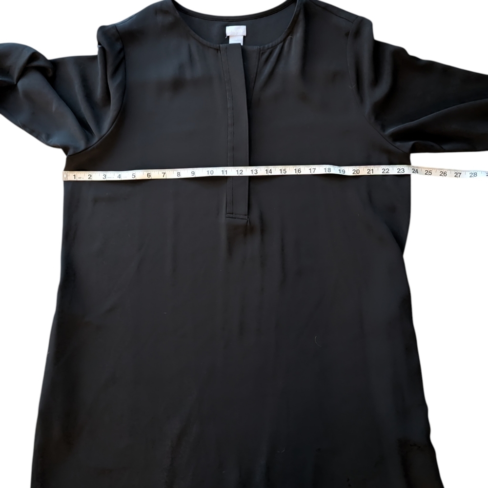 Chicos Long Sleeve Collarless Shirt Dress - Picture 13 of 15